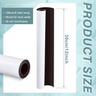 Amylove Blank White Surface Magnet Sheets 12 12 Inch X 6 Feet  30 Mil  Black