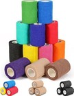 Self Adhesive Bandage Wrap 12 Pack 3 Inch X 5 Yards Elastic Cohesive Vet Tape