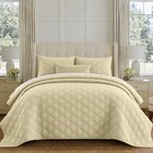 Luxury Bedspread Bedding Set 3 Piece Quilted Coverlet Bed Throw Queen King Size