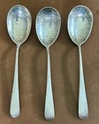 B  K    Co  Set Of Three Small Sterling Silver Spoons Hammered Finish - 32 Grams