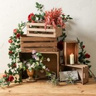 Kmwares 5pcs Vintage Wooden Crates Set  Rustic Wood Boxes For Storage   Displ   