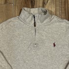 Polo Ralph Lauren Quarter Zip Pullover Sweater Men   s Medium Estate Rib Beige