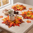 4 Pcs 15  Fall Thanksgiving Maple Leaf Placemats multicolor