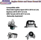 Engine Motor Mount Set 4pcs Compatible With Equinox  Terrain 2010-2017 L4 2 4   
