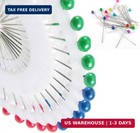 240 Pcs Decorative Round Colored Faux Pearl Heads Straight Pins  For Jewelry Diy
