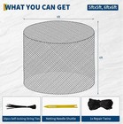 6x6ft Large Round Bale Hay Net For Horses Heavy Gauge Knotless Slow Feed Stable
