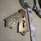 Antique Keyhole Escutcheon Brass bronze Victorian Art Deco Aesthetic