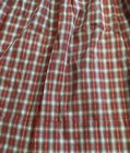 Christmas Red Plaid Half Apron With Tucks And Gathering Vintage Handmade