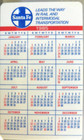 Railroad Calendar Pocket Santa Fe Indian Women 1985