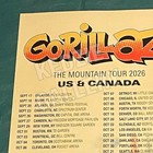 Gorillaz 2026 Mountain Tour North American Us   Canada Record Store Promo Poster