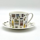 Tiffany   Co  City Skyline Coffee Cup   Saucer Set