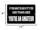 Funny Sarcastic Metal Tin Sign Wall Decor Man Cave Bar Mancave Amateur