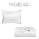 Hotel Collection Structure 3 Piece Full queen  Comforter Set Color White New