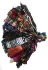 Lot Pure Silk Vintage Sari Tassels Journal 50 Strands 4  Black  abfqv