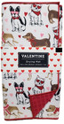 Kitchen Microfiber Drying Mat  14 x21   Valentine s Day Dogs   Hearts  Mi