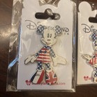 Very Rare 2 Pins Disney Disneyland Paris Mickey Minnie Stars   Stripes Usa Uk Fr