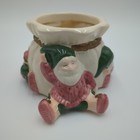 Holland Mold Gnome Elves Planter Ceramic Plant Pot 1992 Vintage 4 In  Height