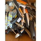 Lot Of 15 Lbs Vintage Silverware Serving Spoons Knives Various Metals Plastic
