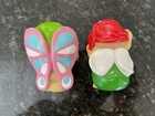 Vintage Playskool Glow Worm Friends 1986 Finger Puppet Toys - Lot Of 2