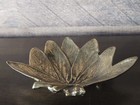 Virginia Metalcrafters Brass Leaf Dish 3-49 Vintage 1950 Jm Trinket Tray