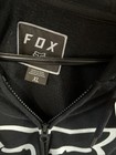 Mens Fox Racing Black Hoodie Full Zip Up Size Xl