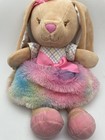 Baby Starters Plush Bunny Ballerina Rainbow Skirt Pink Bow Doll Lovey 12    Soft