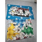 Vintage Disney Rare Flannel 101 Dalmatians Twin Flat Sheet And Pillowcase