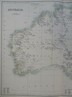 Australia New South Wales Victoria Sydney 1890 Scarce Folio Scribner-black Map