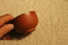 Chinese Antique Or Vintage Yixing Zisha Tea Cup W  Enamel Inside 3-1 4 d