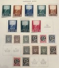 Vatican City - Lot Of 34 Stamps From 1942 - 1946 On Old Album Pages - All Unused