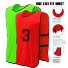 24 Pcs Soccer Practice Vest  Lightweight One Size-one Size  Red And Green 