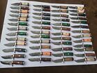 Lot Of 20pcs  6   Inch Skinner Knife Hand Forged Damascus Steel With Sheaths