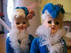 Beautiful Antique Or Vintage Matching Pair Man And Woman Dolls
