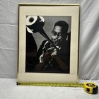 Framed Dizzy Gillespie Vintage Jazz Trumpet Photo Print Poster Stefan Grabowski