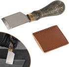 Handmade Forged Straight Leather Skiving Knife Protective Case Diy Craft Cutting