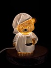 Vintage Lillian Vernon 6 25  Ceramic Sleepy Teddy Bear Night Light Working Euc