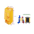 Janitorial Cart Bag With 5 Pockets 25 Gallon Housekeeping Cart Bag High Capac   