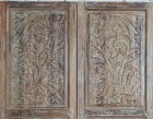 Vintage Double Doors Entry Door  Exterior Door  Artistic Carved Barn Doors 96x36