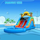 23ft Commercial Inflatable Double Water Slide With Big Splash Pool  950w Blower