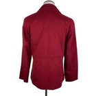Merona 4-button Red Long Sleeve Cuffed Cotton Blazer Jacket Women s Medium Lined