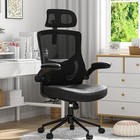 Home Office Chair  Ergonomic Comfy Desk Chair  High Back Computer Black Modern