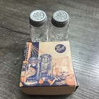 Vintage  1930 s Ball Perfect Mason Fruit Jar Salt   Pepper Shakers W  Zinc Lids