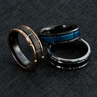 Atop Classic Mens 8mm Rose Gold black blue sliver Tungsten Wedding Band Ring