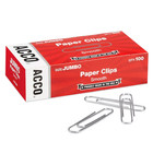 Acco Paper Clips  1-1 4 In  Length   100 Per Box  silver 