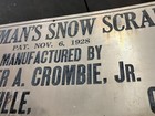 The Iceman s Snow Scraper Thompsonville Conn  1928 Advertising Sign