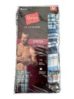 Hanes Platinum Men s Stretch Tag Less Boxers Briefs 4pk Medium Plaid 32-34 New