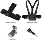 Action Camera Accessories Kit Head Chest Strap Mount For Gopro Dji