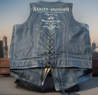 Women Harley Davidson  Genuine Leather  Zipper Closure  Motorcycle Vest