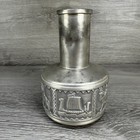 Vintage Norsk Tinn Pewter Vase 5 5 h Viking Ship Horse Warrior Norway