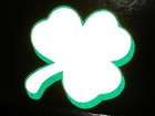 Reflective Fluorescent Yellow And Green Clover Shamrock Fire Helmet Decal 2 In 